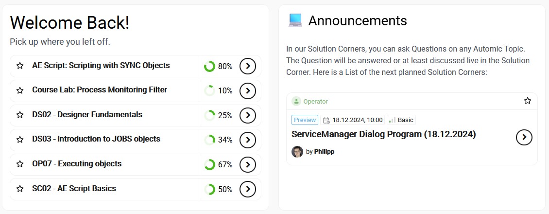 Build up your Automic Expertise